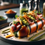 Cachorro-quente gourmet com molhos especiais