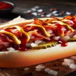 Cachorro-quente prensado com bacon