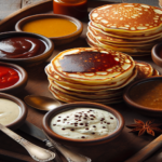 Panquecas recheadas com molhos caseiros