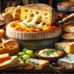 Queijos gratinados com acompanhamentos